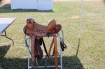 trophy saddle on a stand