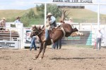 Troy Crowser ridng a bucking horse